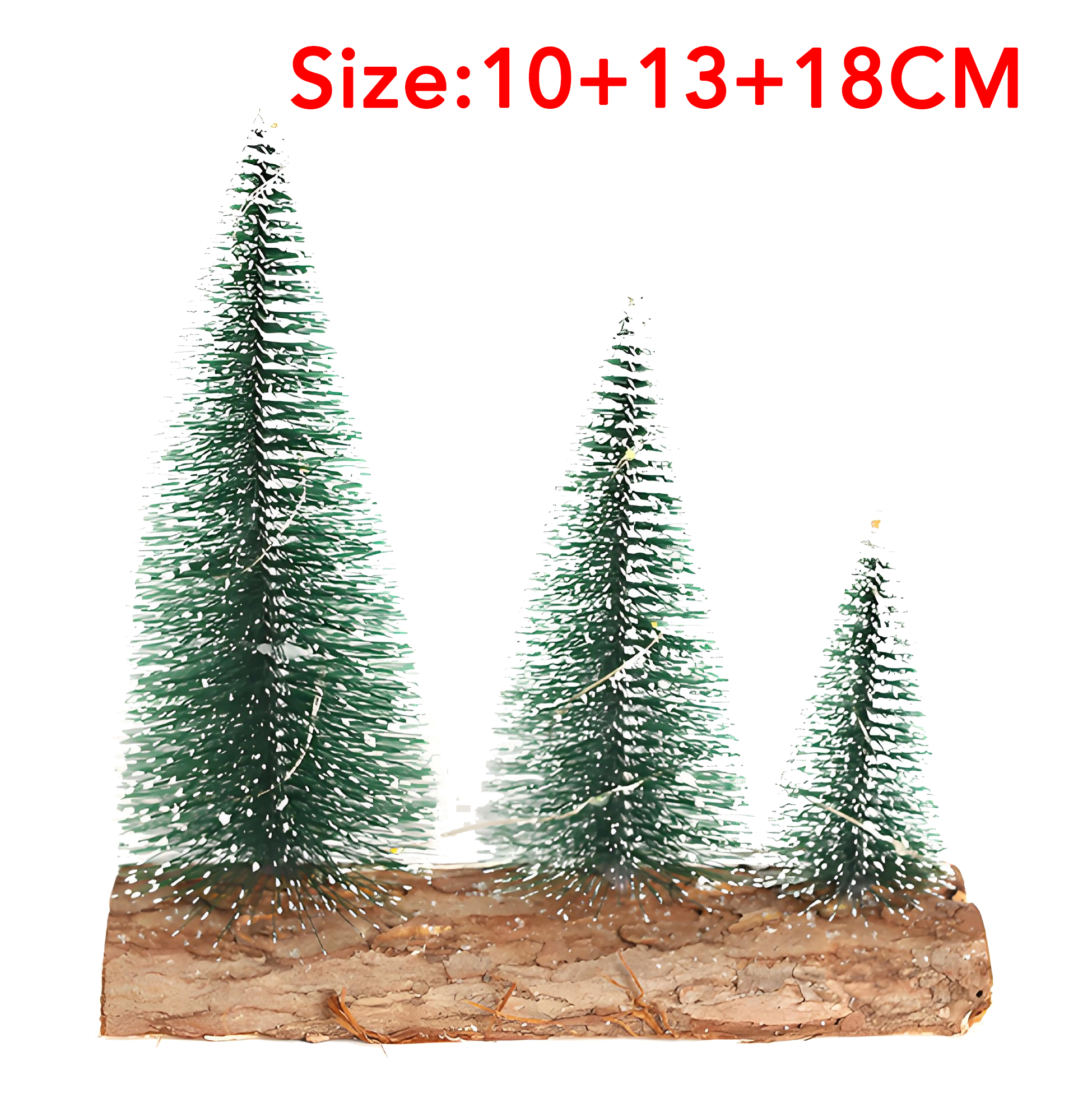 Set of Mini Artificial Snow Flocked Christmas Trees