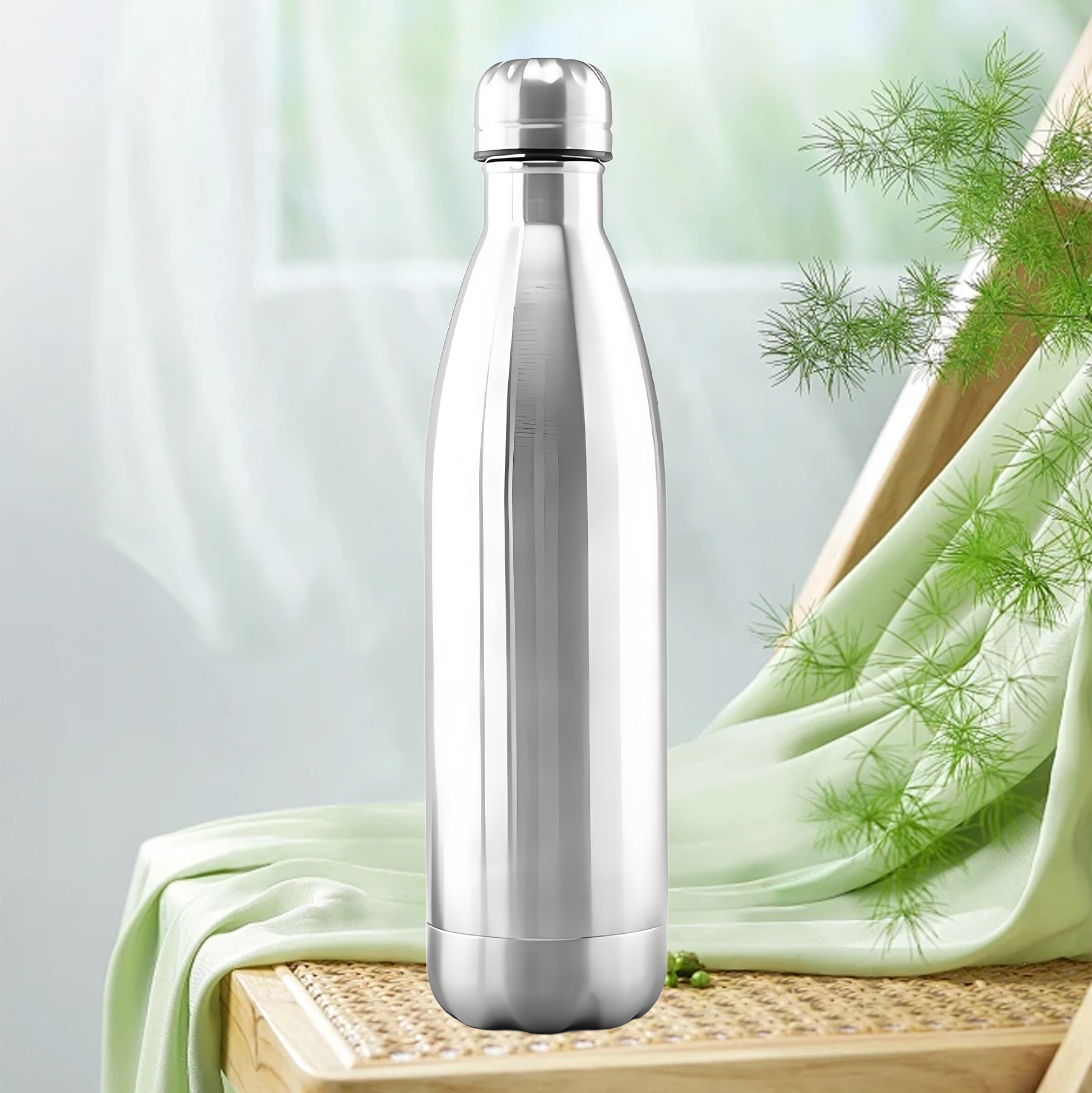 Stainless Steel Dual - Compartment Water Bottle