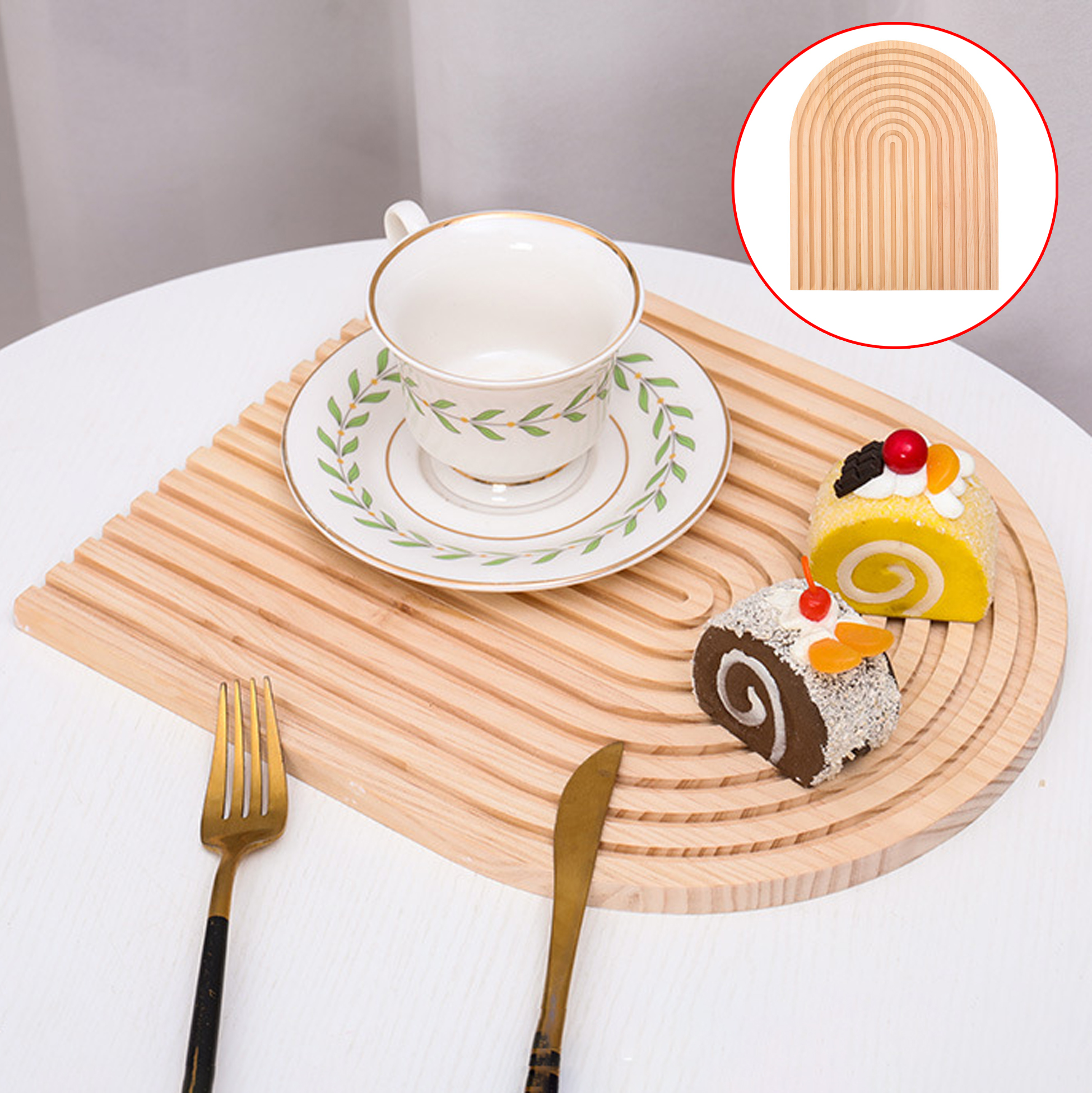Wooden Arch Shaped Serving Board