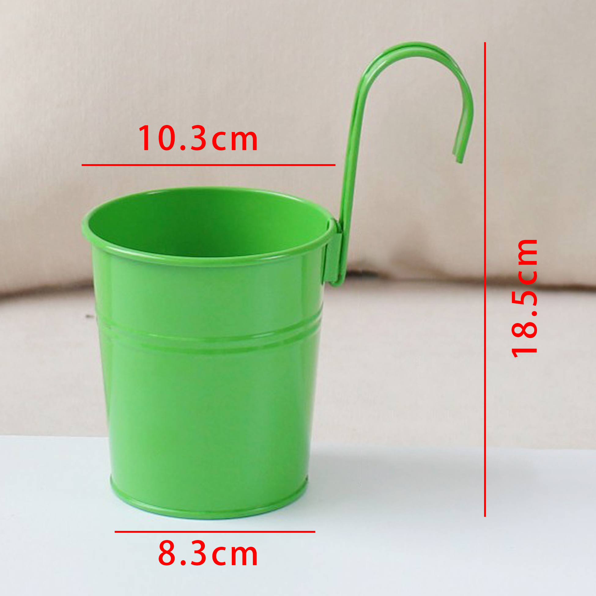 Green Metal Hanging Flower Pot