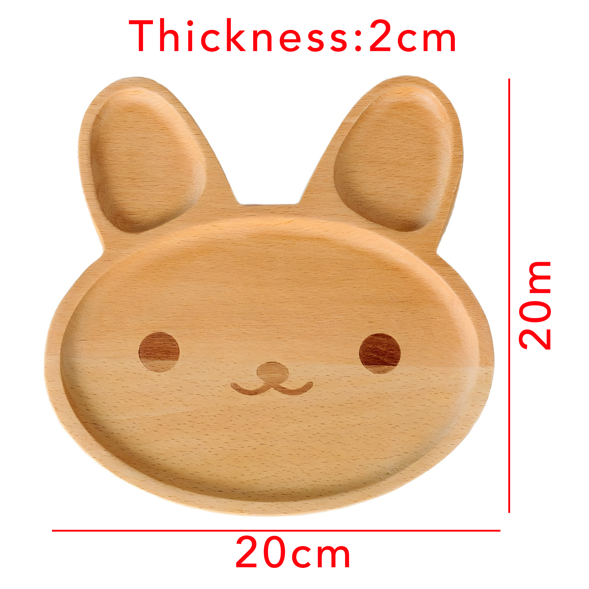 Wooden Bunny Shaped Serving Tray