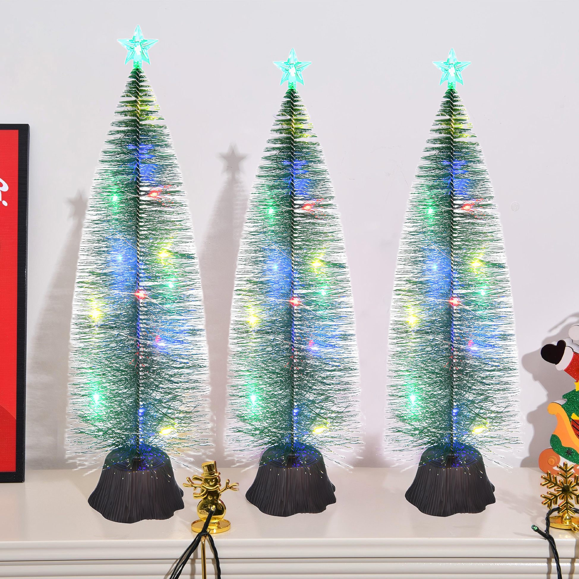 Mini LED Lit Artificial Christmas Trees