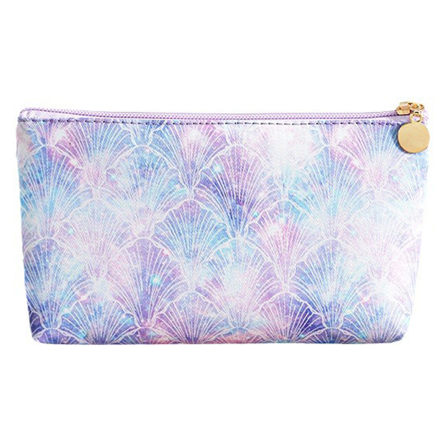 Mermaid Scales Printed Zipper Makeup Pouch