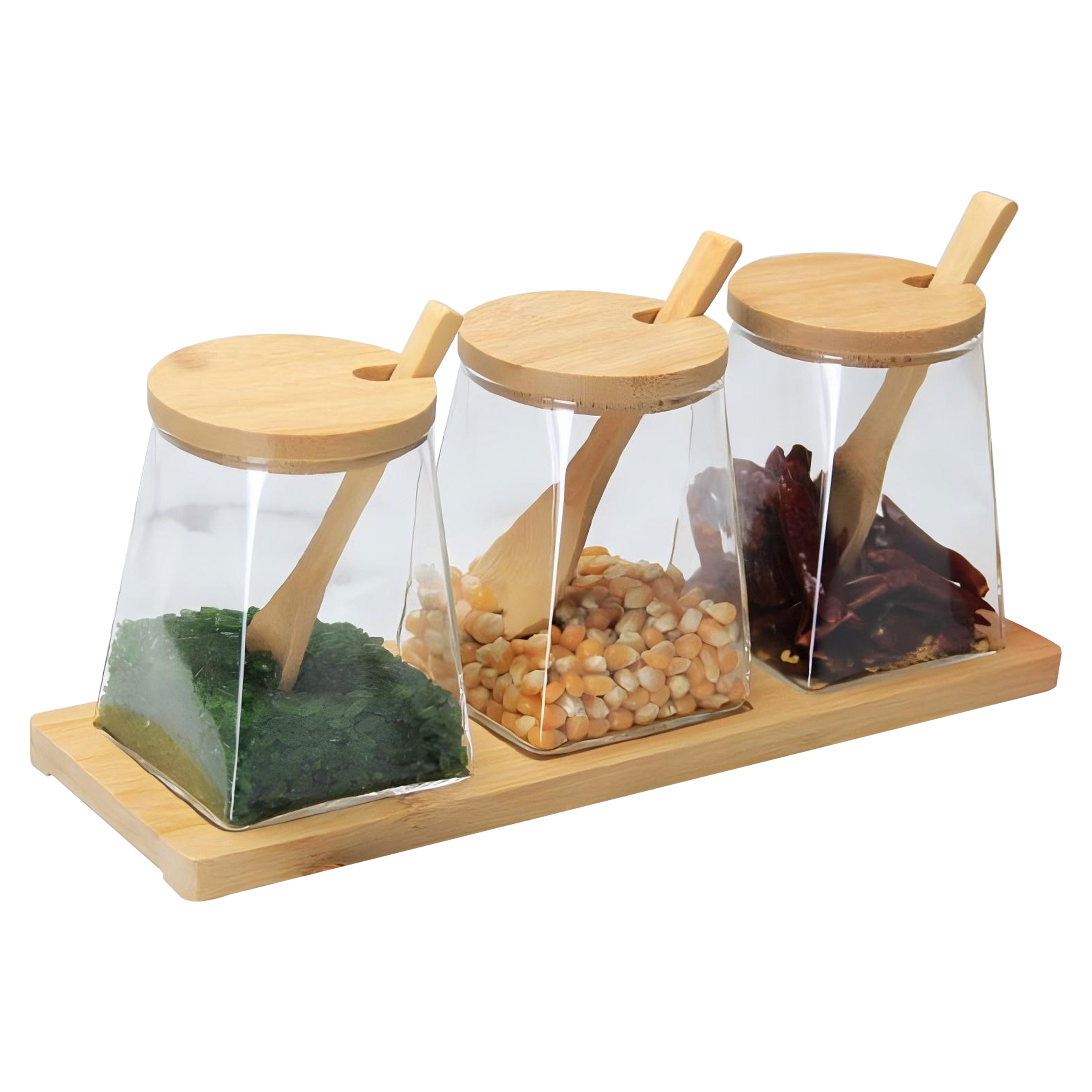 Kitchen 3-Piece Seasoning Containers