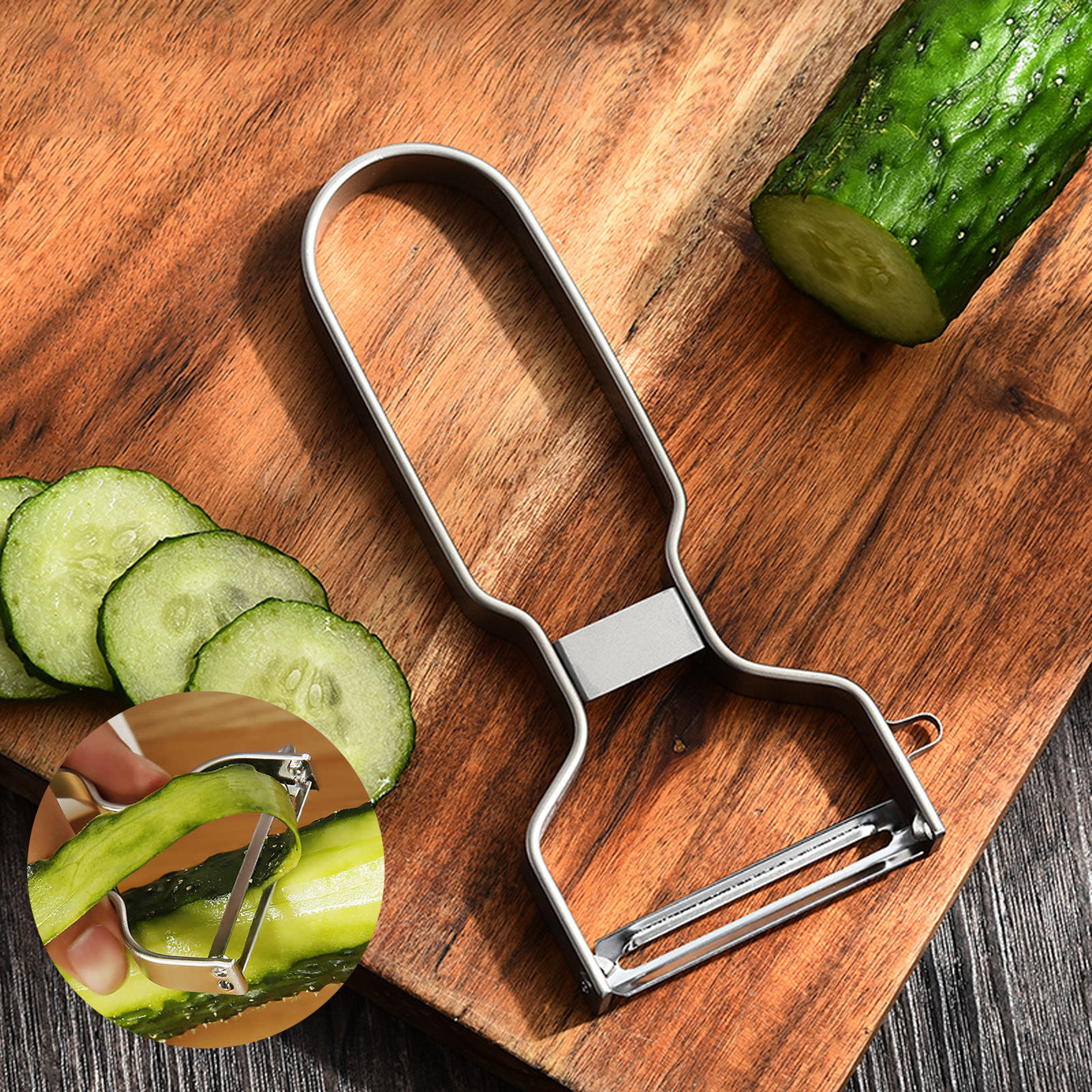 Premium Stainless Steel Swivel Peeler