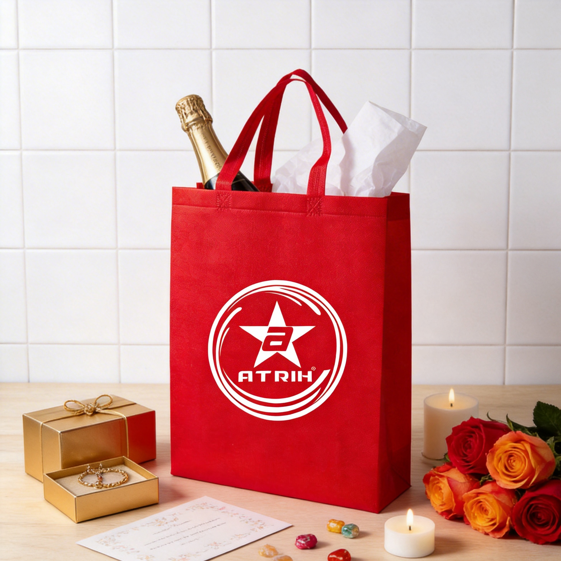 ATRIH Non-Woven Reusable Tote Bags