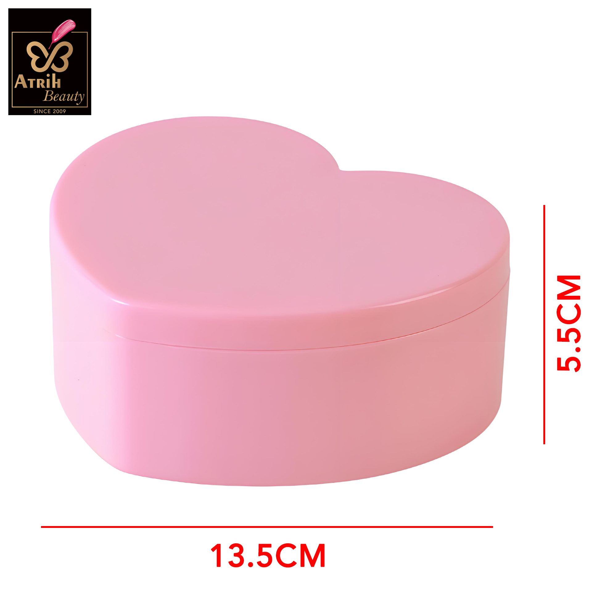 Heart Shaped Pink Jewelry Organizer with Mirror