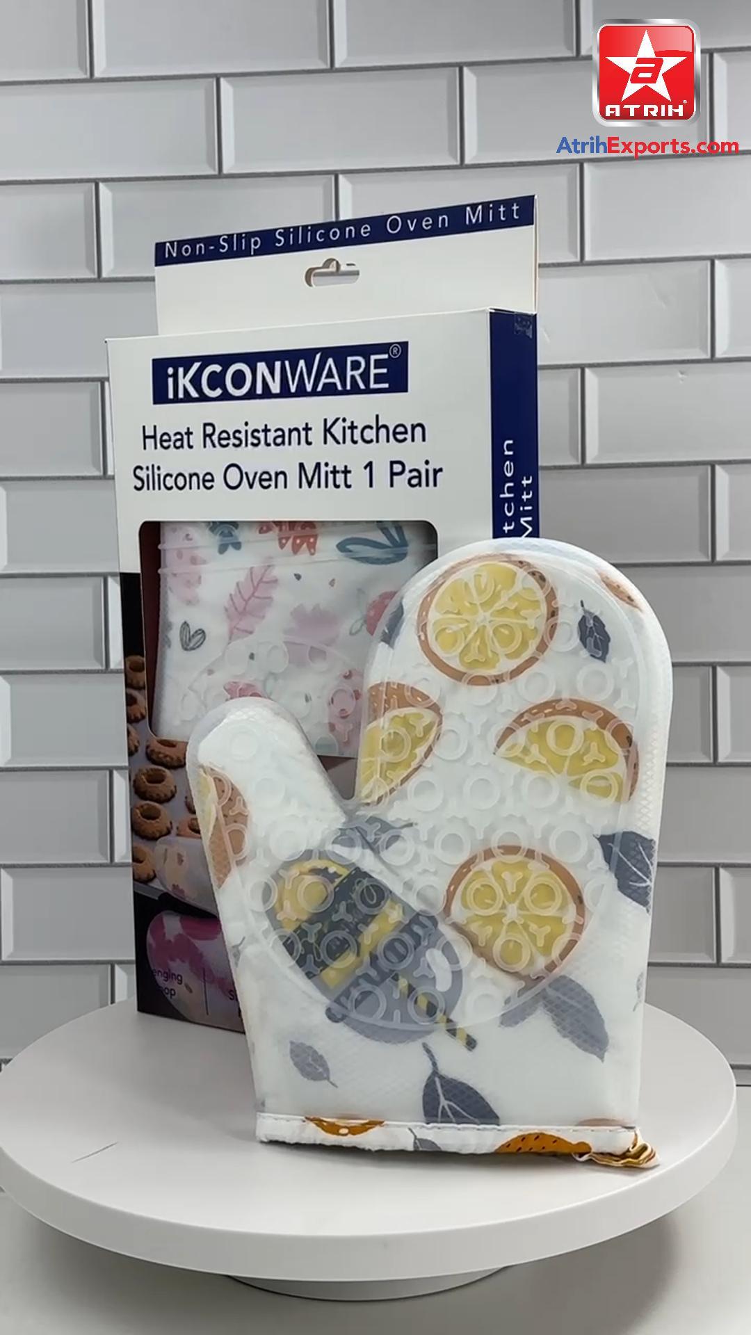 Colorful Patterned Silicone Oven Mitts