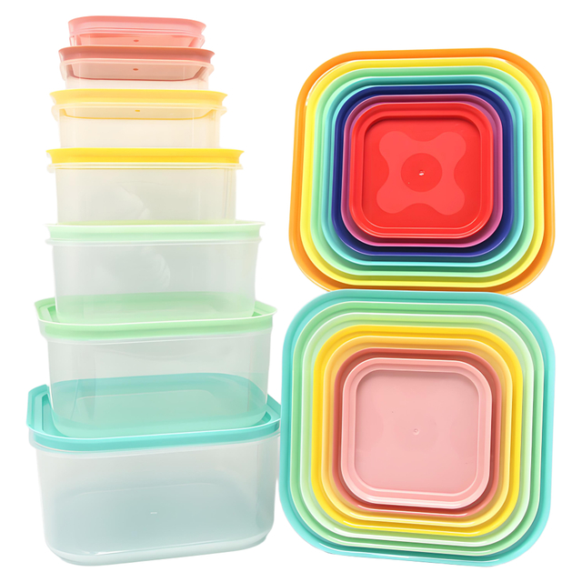 8 Piece Plastic Food Storage Bowl Set