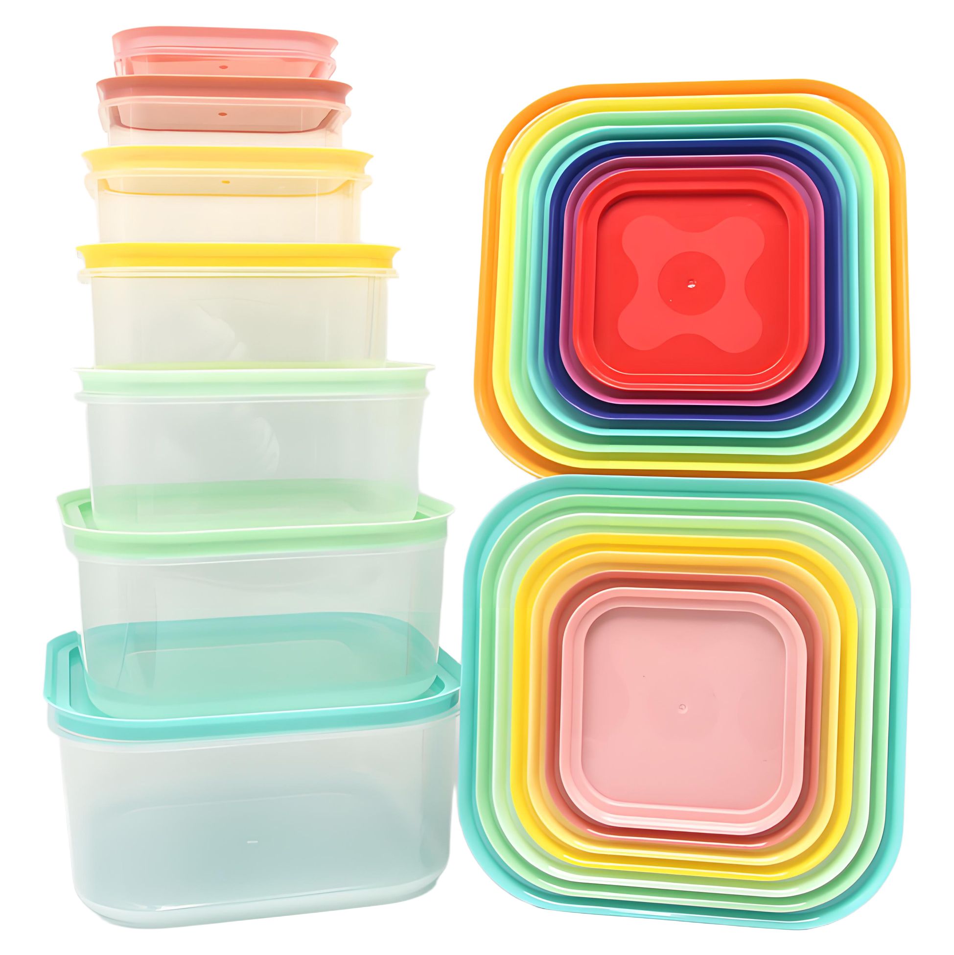 8 Piece Plastic Food Storage Bowl Set