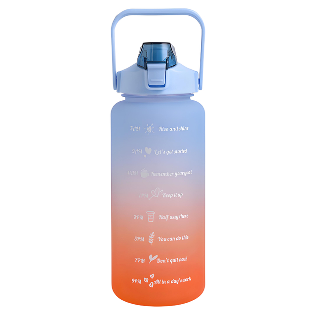 2L Large Capacity Motivational Water Bottle