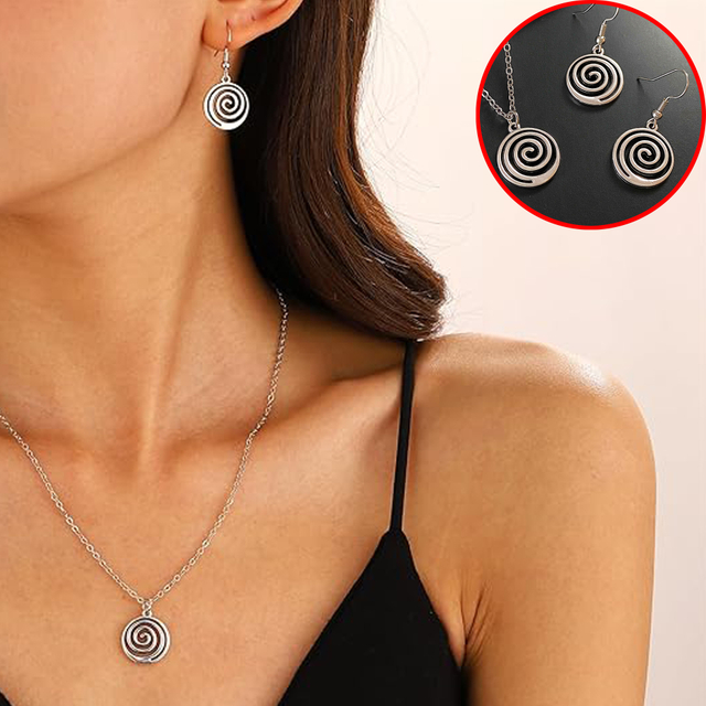 Stainless Steel Spiral - Design Jewelry Set