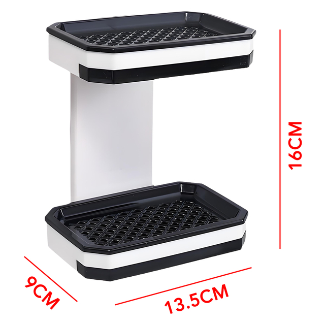 Double Layer Plastic Wall Mounted Soap Holder