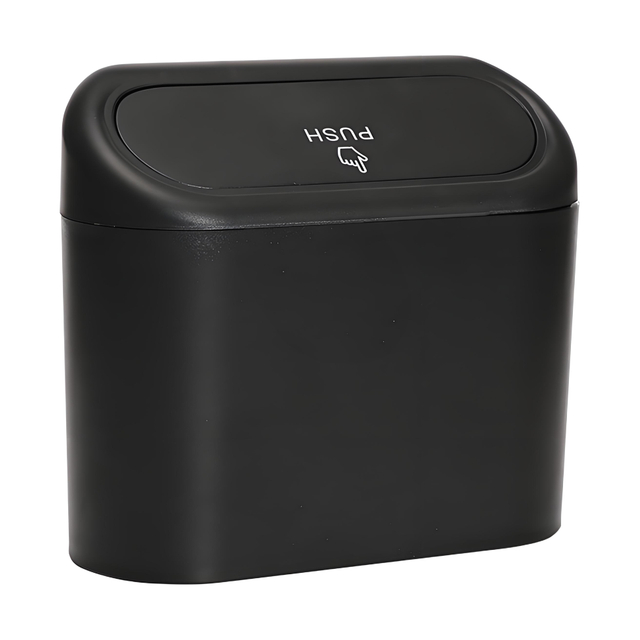 Black Touch Open Desktop Trash Bin