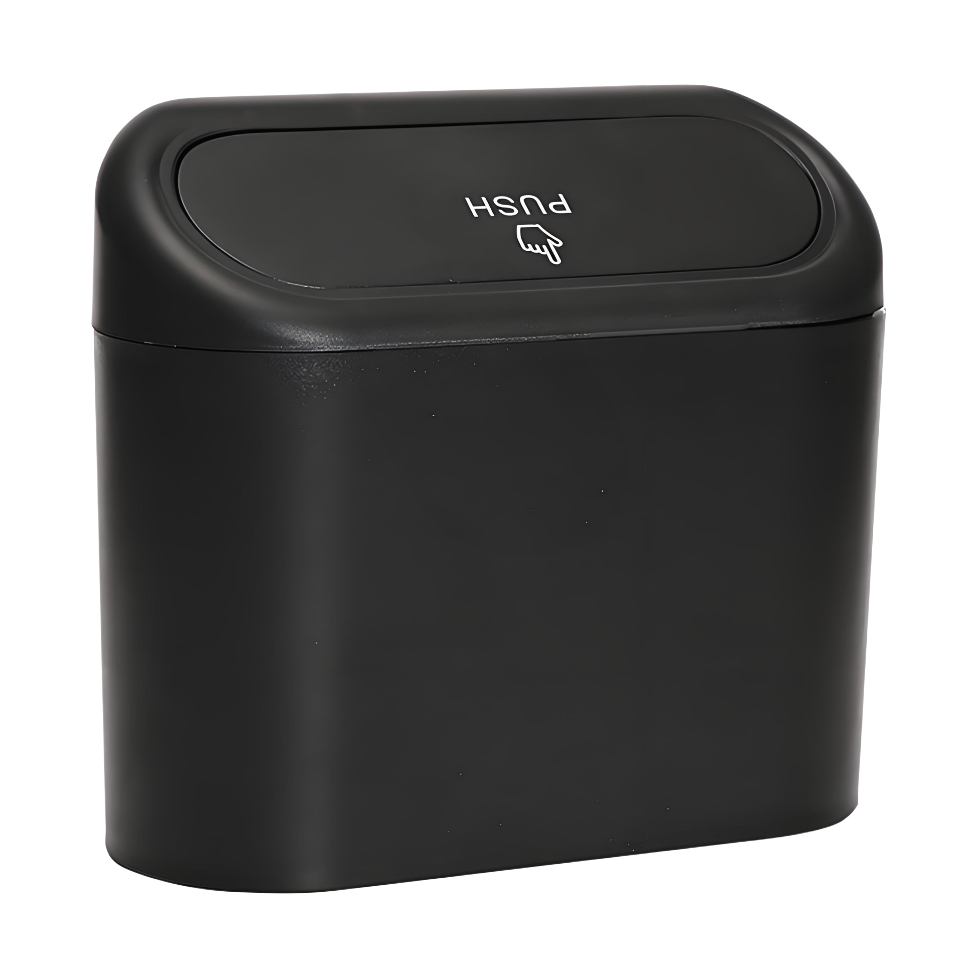 Black Touch Open Desktop Trash Bin
