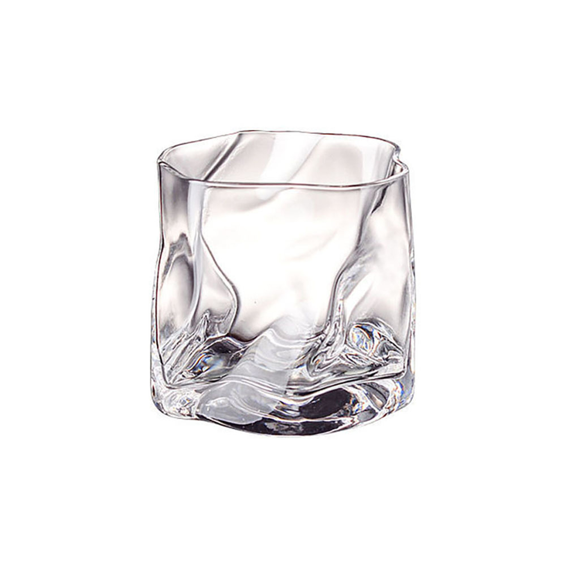 Unique Distorted - design Clear Glass Drinking Cup