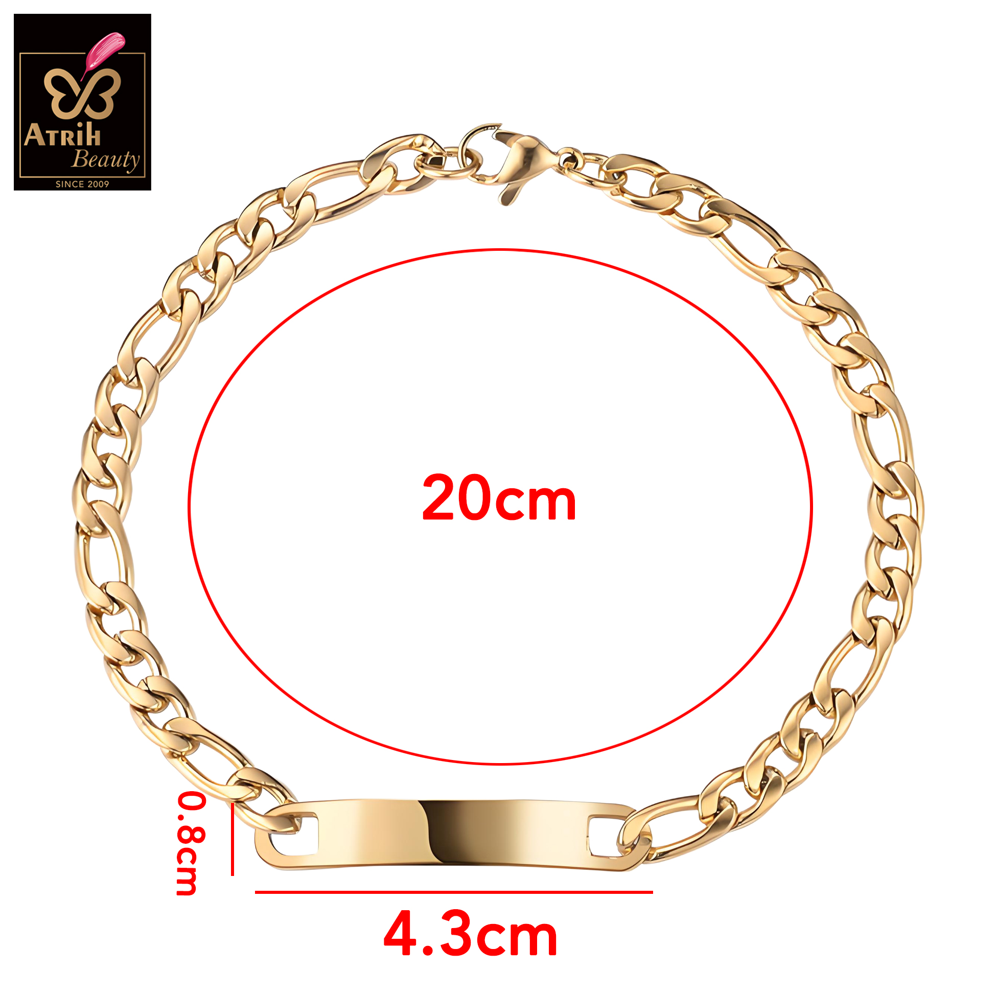 Stainless Steel Bracelet with Chunky Link Chain