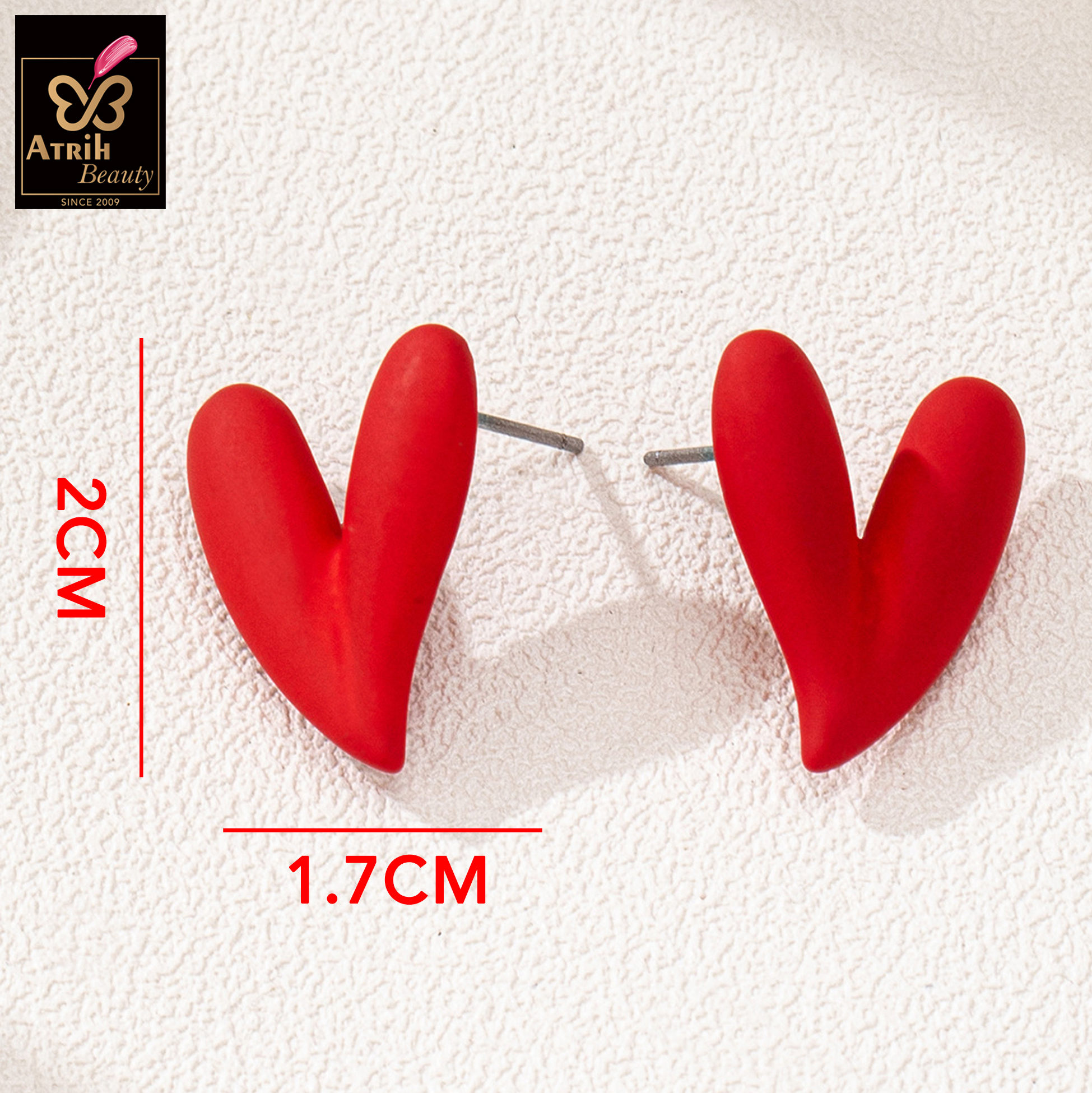 Heart Shaped Stud Earrings