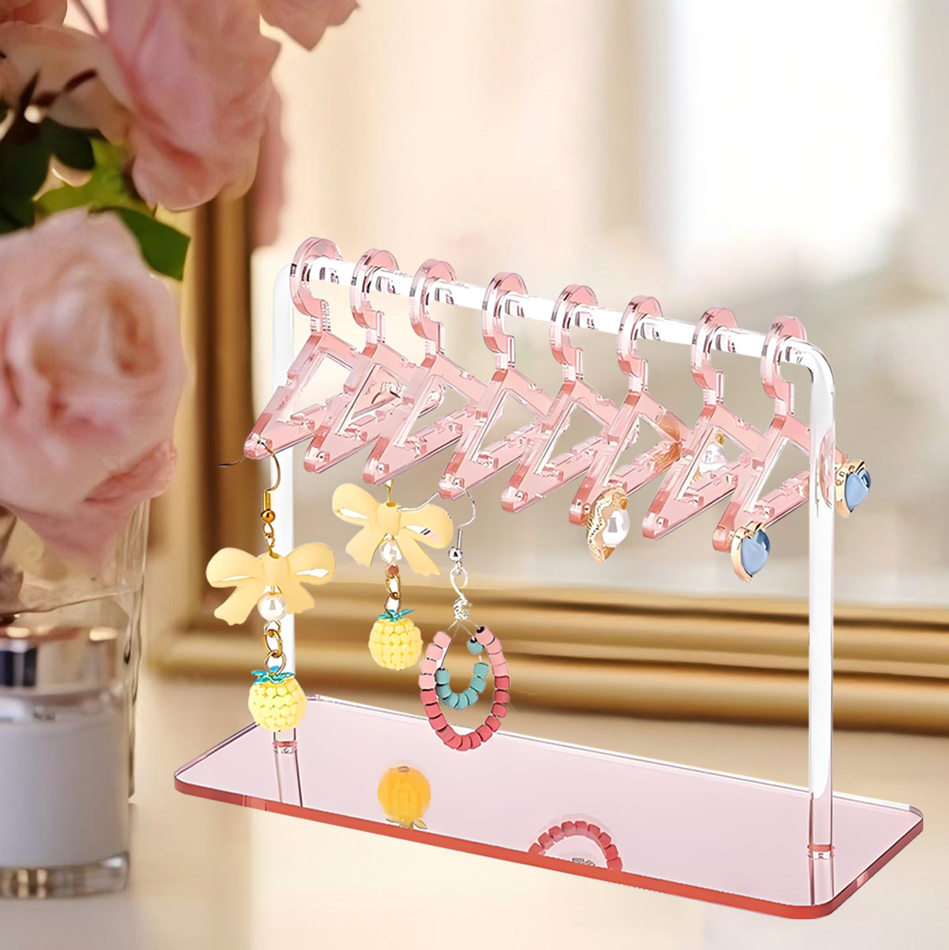 Earring Rack with Mini Coat Hangers