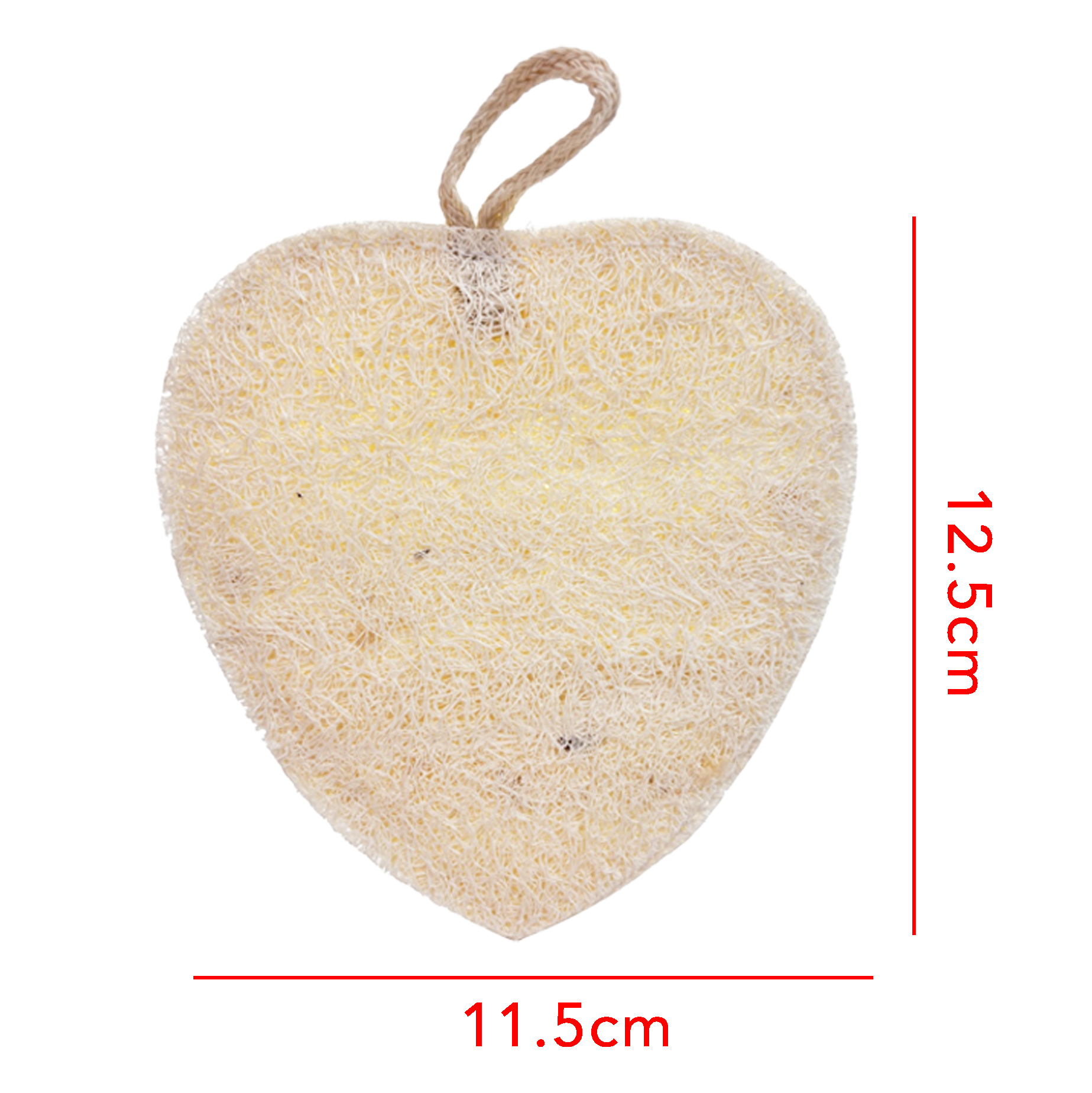 Heart Shaped Natural Loofah Exfoliating Bath Sponge