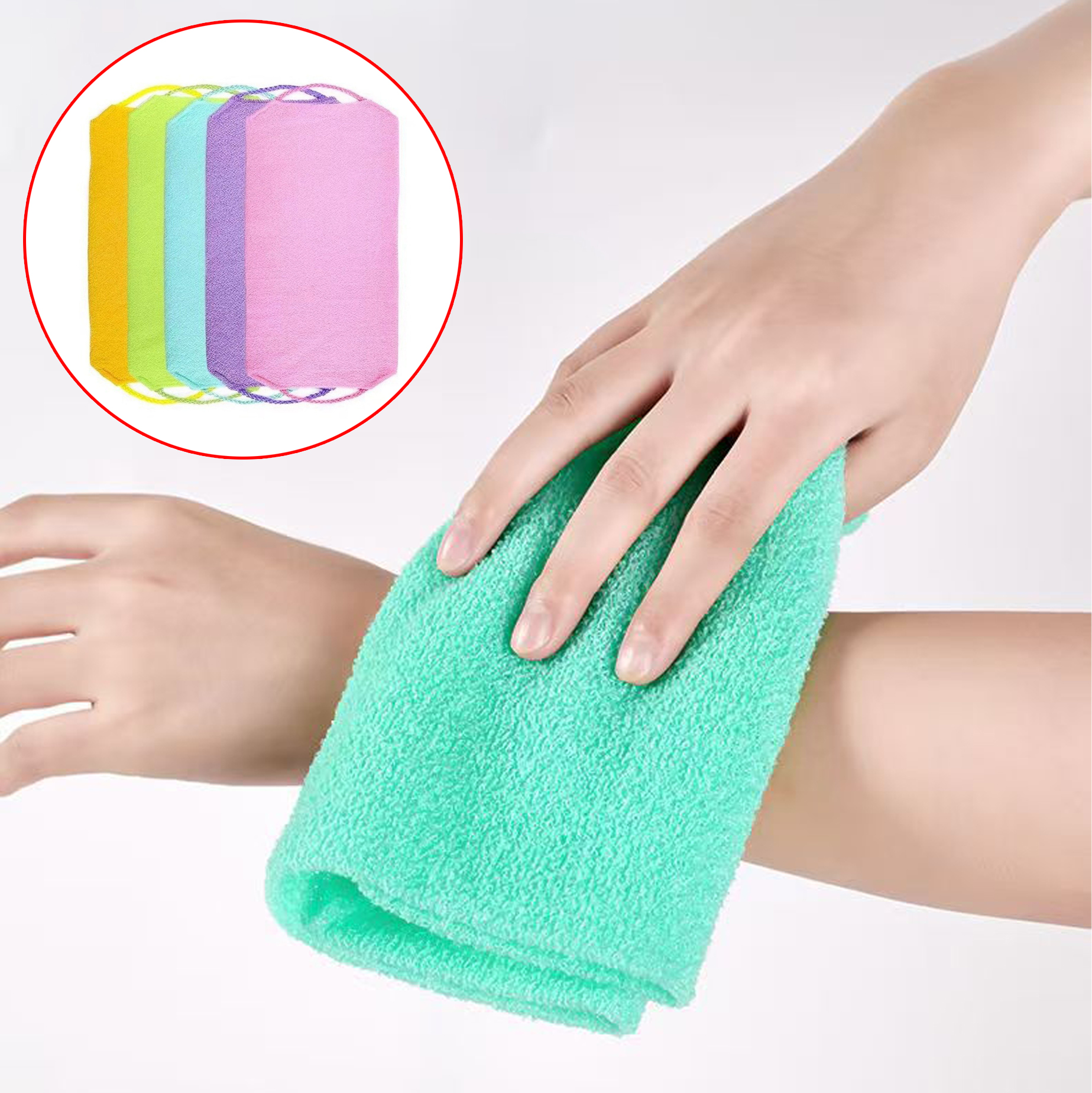 Long Exfoliating Bath Towel