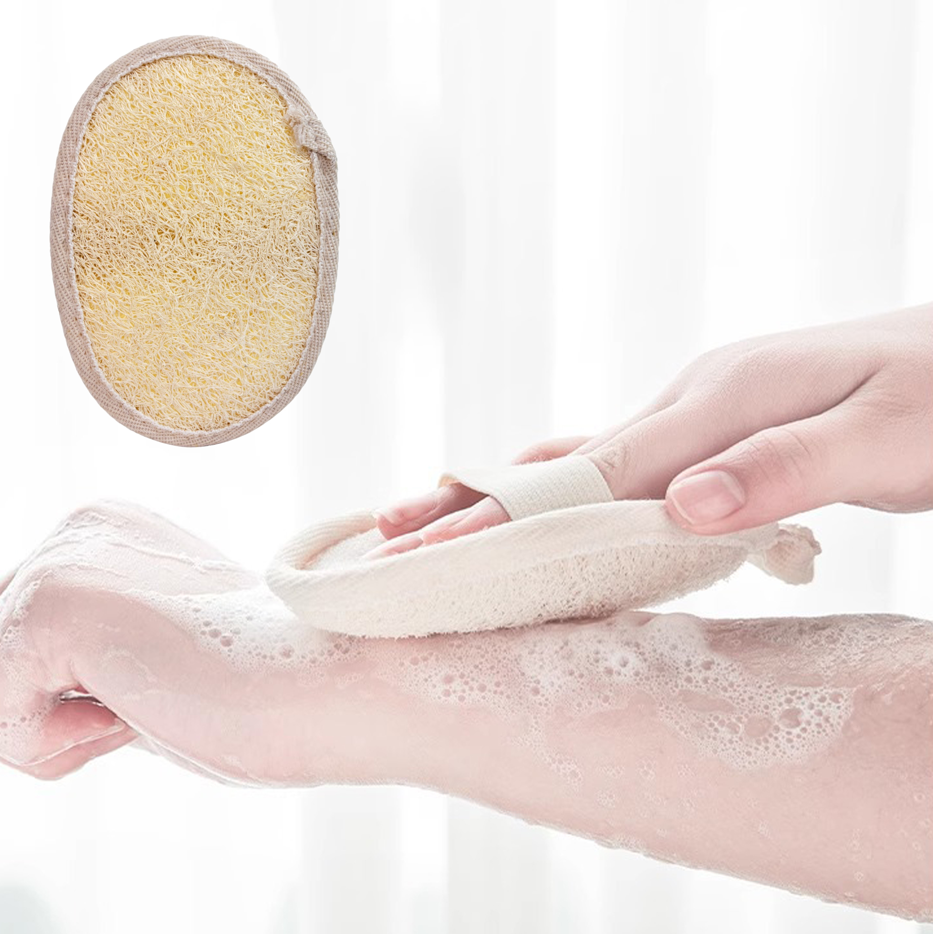 Natural Loofah Exfoliating Bath Mitt