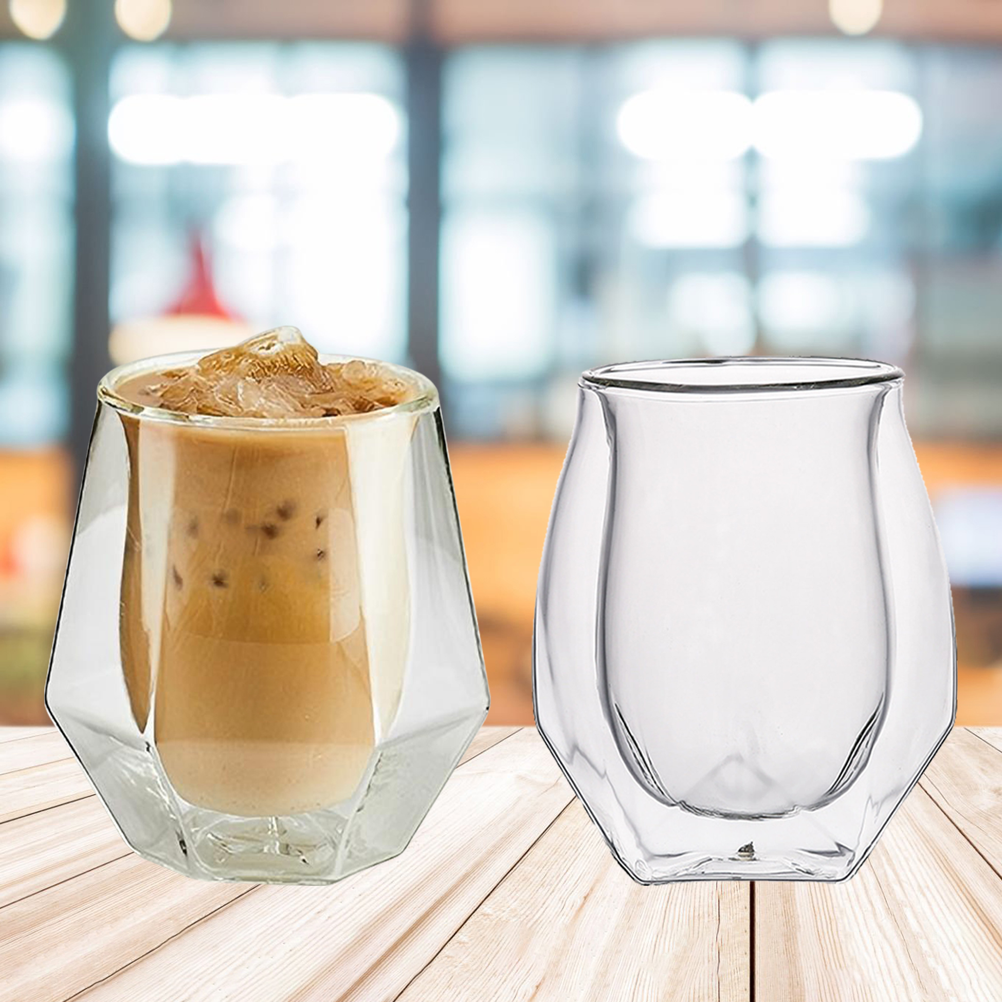 180ml Double Walled Glass Cup