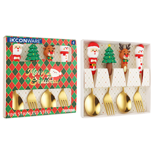 Christmas Character Cutlery Set (4-Piece)
