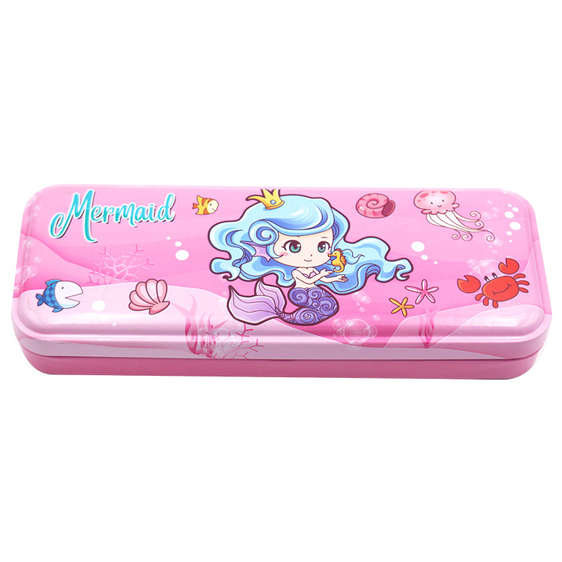 Double-Layered Tin Pencil Box