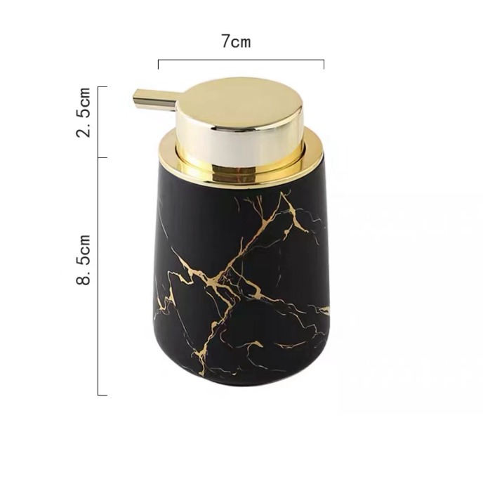 Marble-Patterned Soap Dispenser