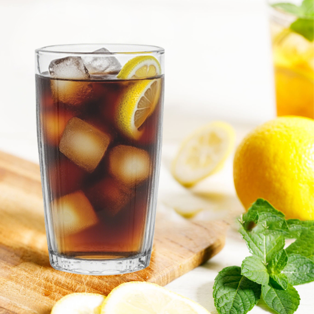 6-Piece Ribbed Highball Glass Set