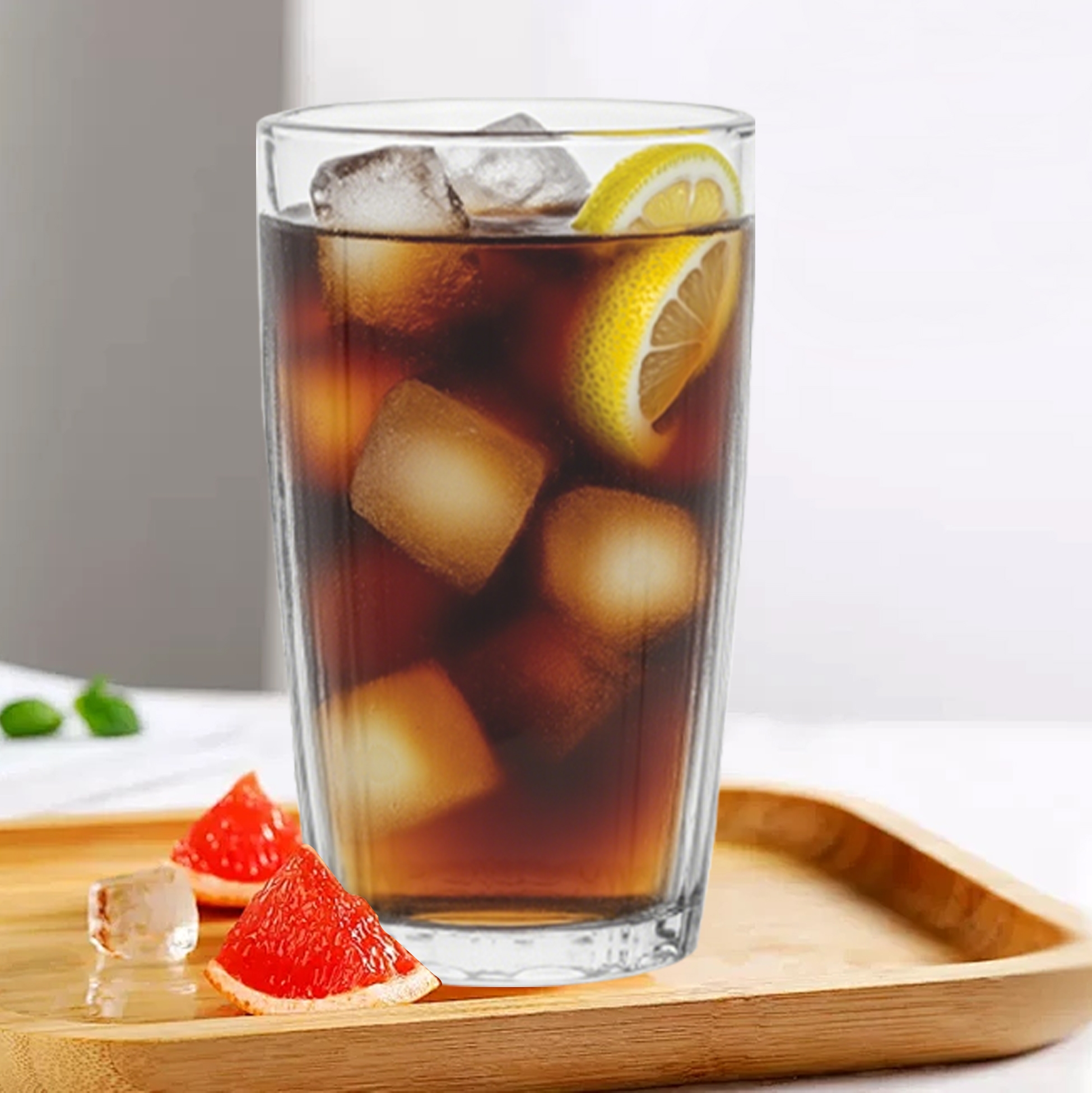 6-Piece Ribbed Highball Glass Set