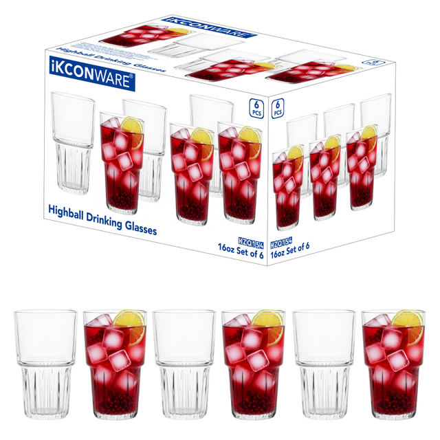 6-Piece Stackable Double-Layer Glass Set