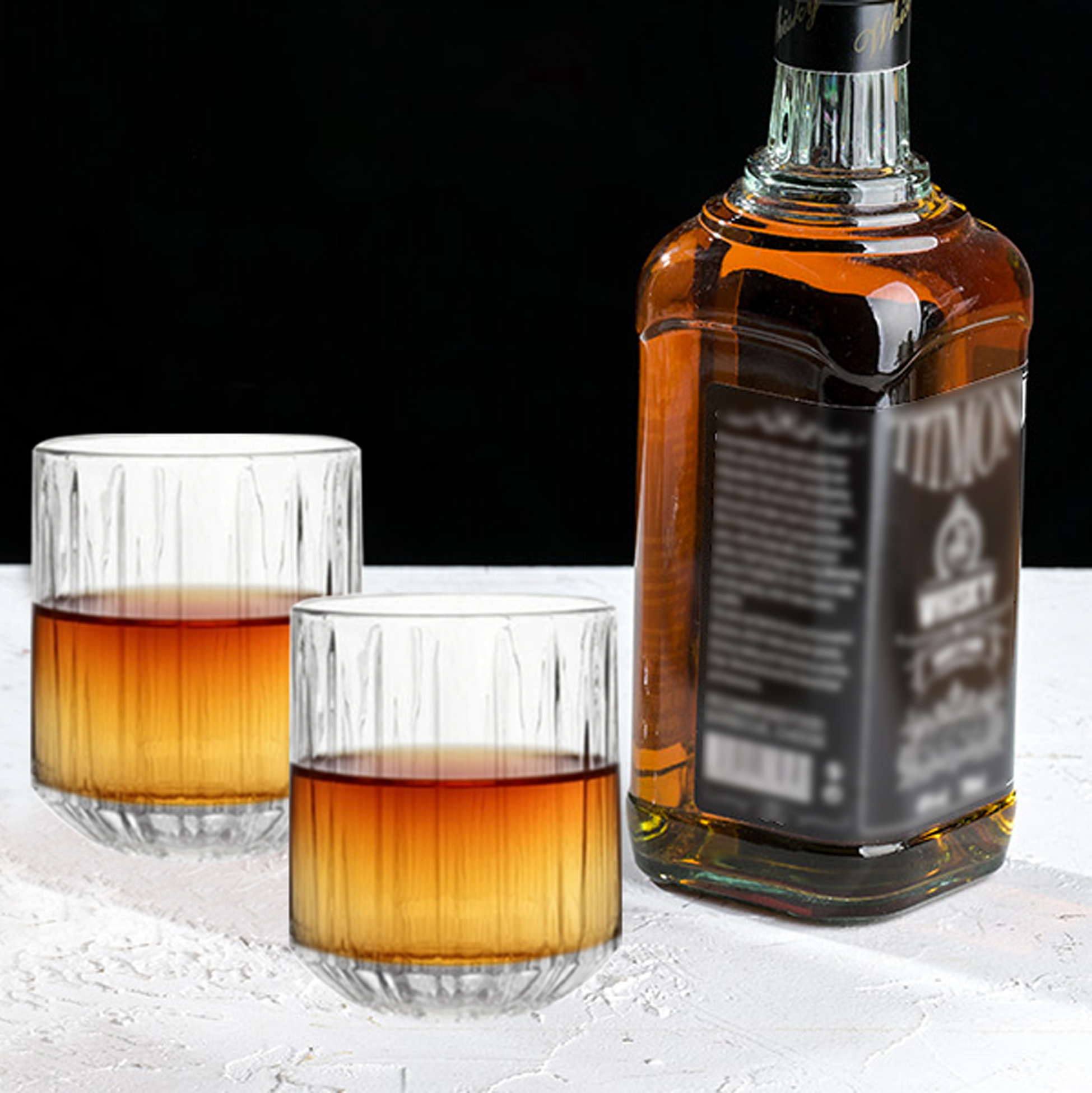 6-Piece Ribbed Whiskey Glass Set