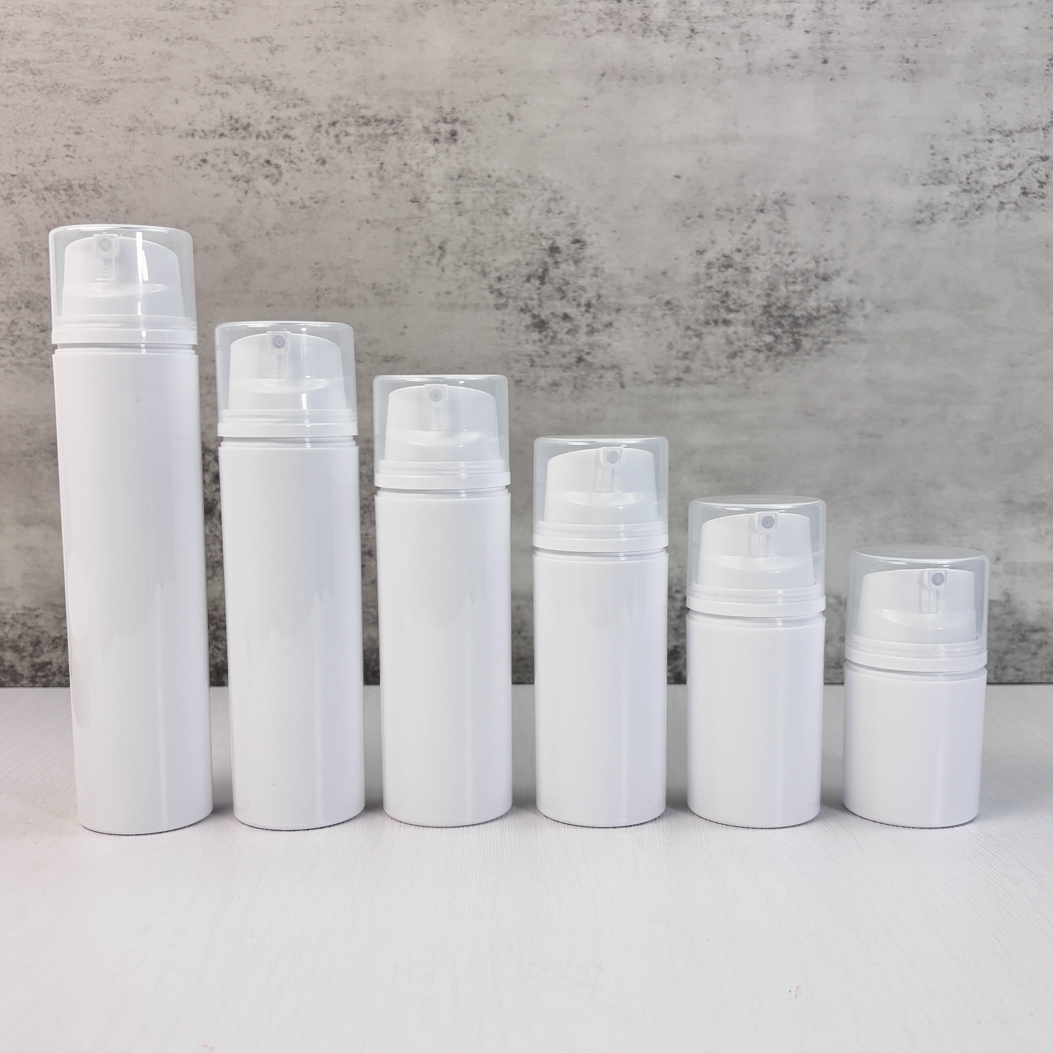 White Airless Lotion Bottles