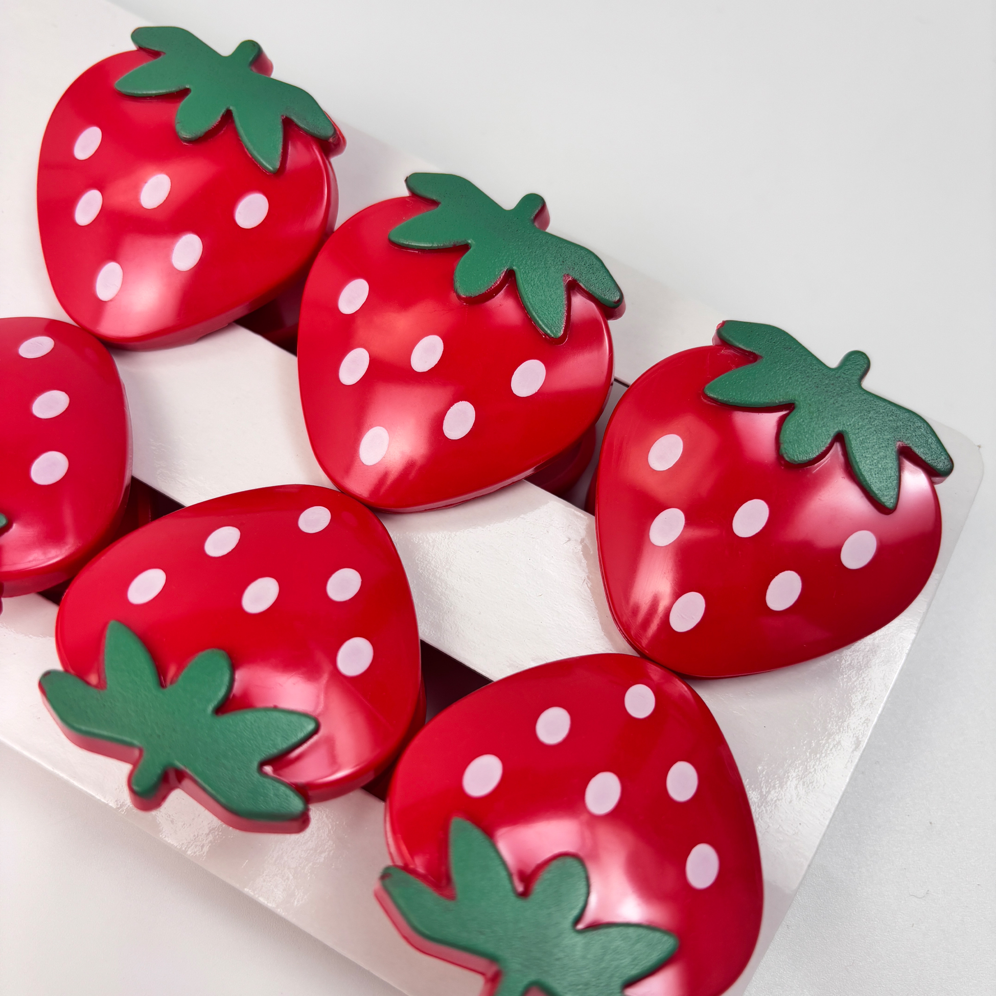 Strawberry-Shaped Plastic Clip Set of 6