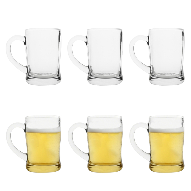 6-Piece Classic Handle Beer Mug Set