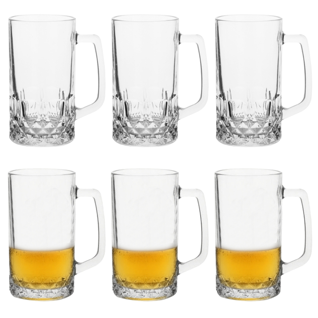 6-Piece Textured - Base Beer Mug Set