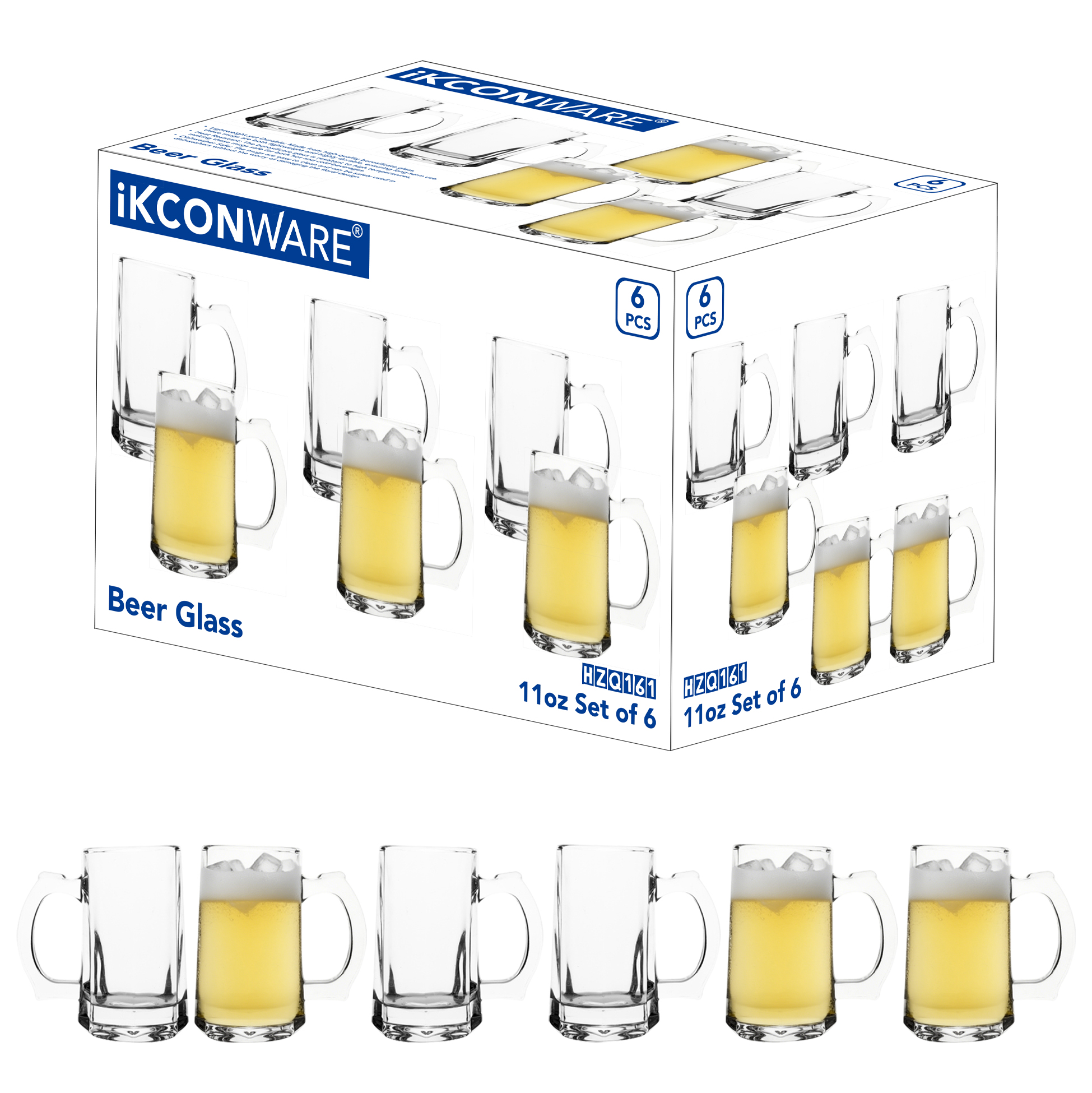 6-Piece Classic Beer Mug Set