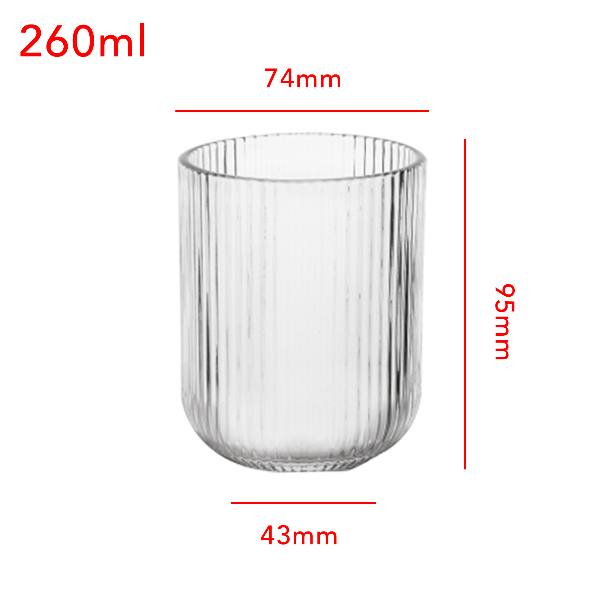6-Piece Ribbed Whiskey Tumbler Set