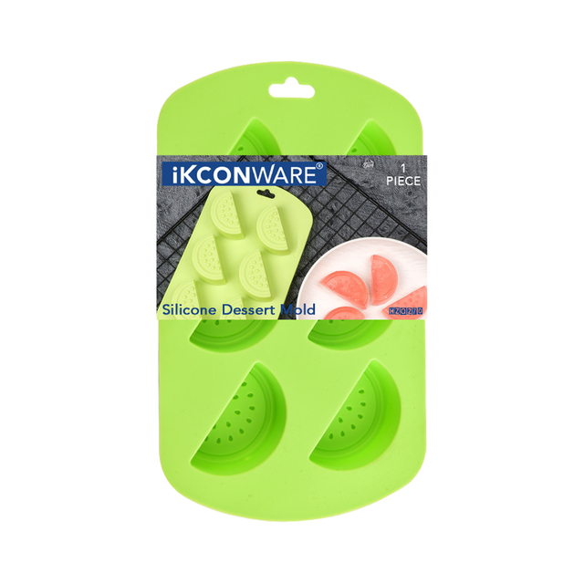 6-Cavity Watermelon-Slice Silicone Dessert Mold