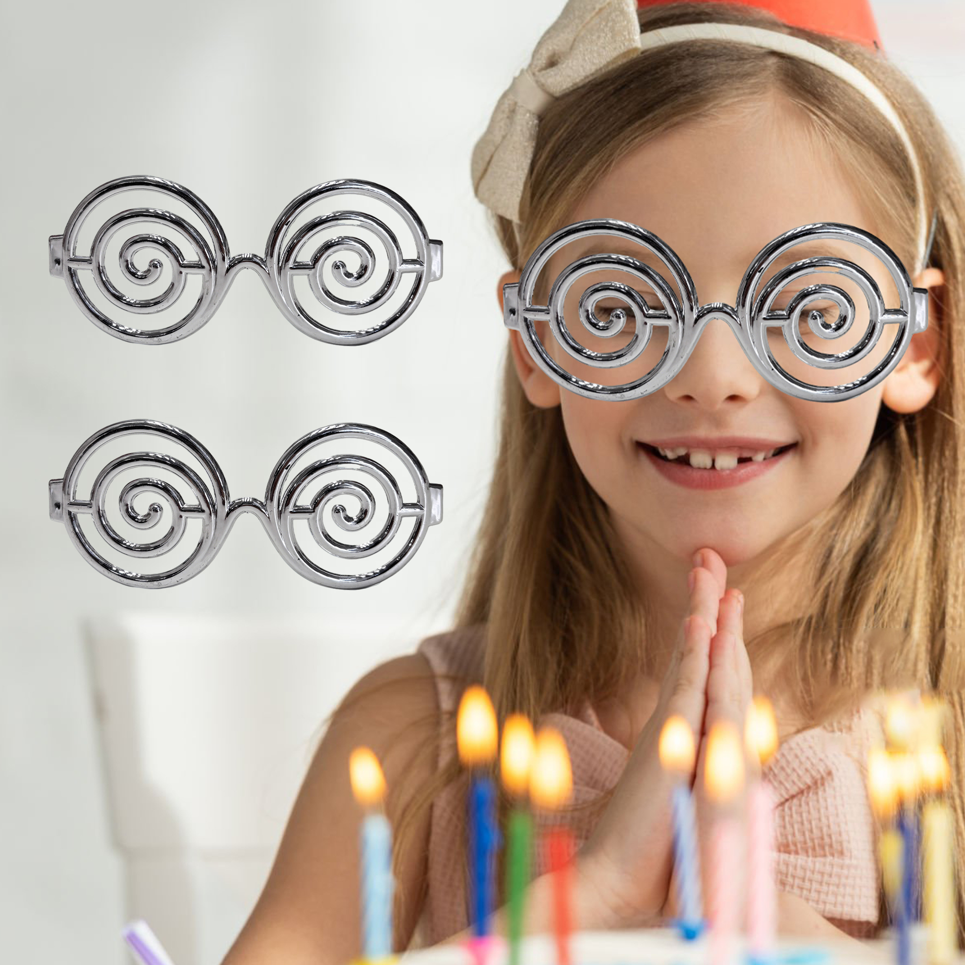 Spiral-Frame Party Glasses