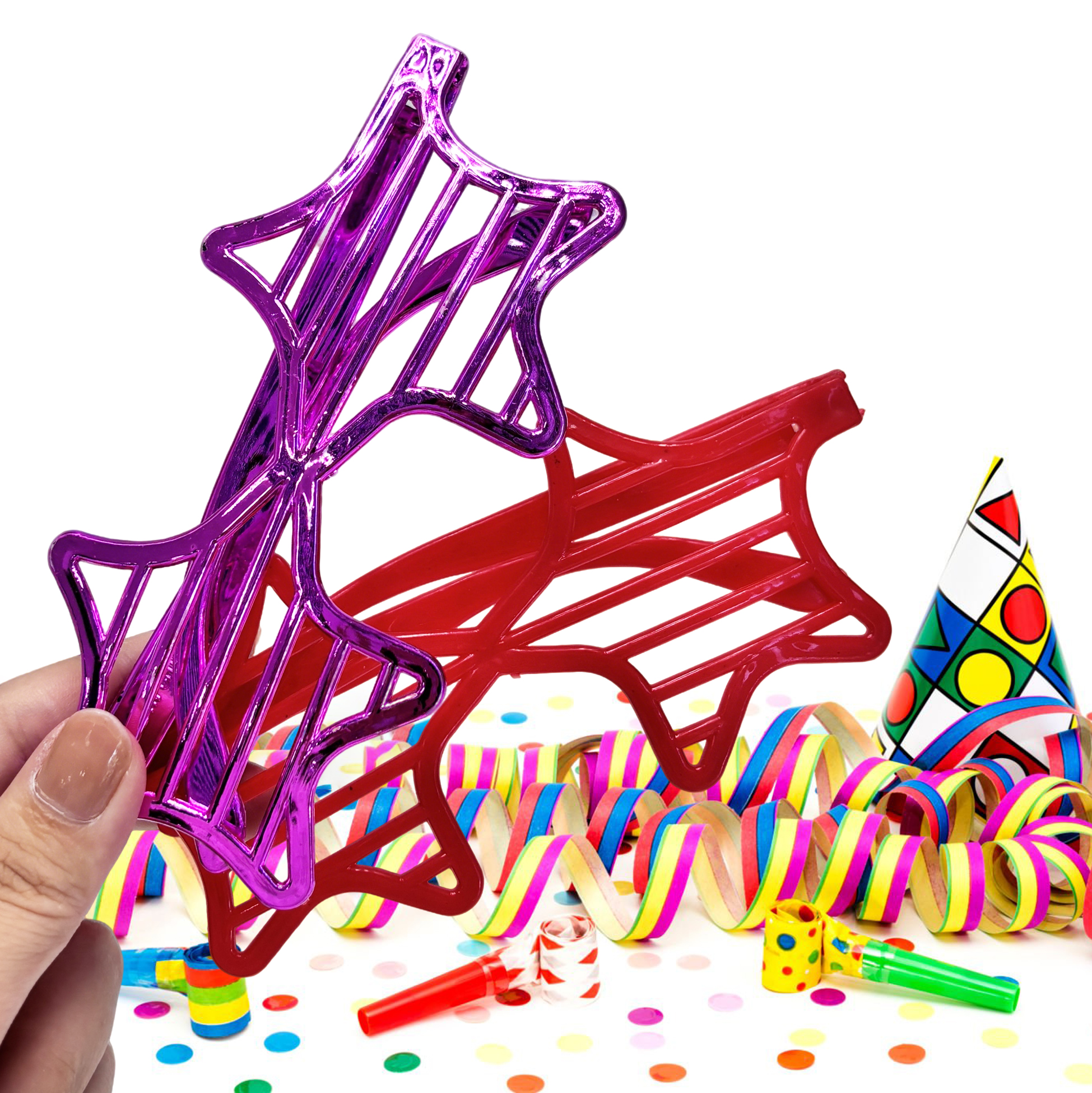 Star-Shaped Purple Party Glasses