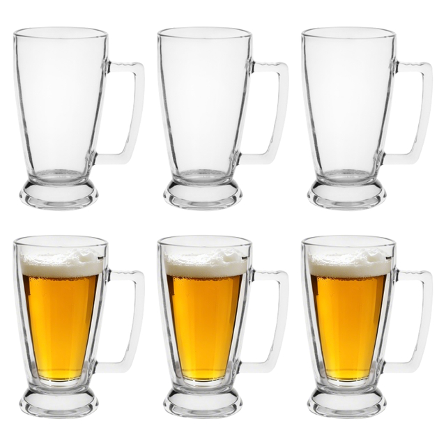 6-Piece Tall Pub-Style Beer Mug Set