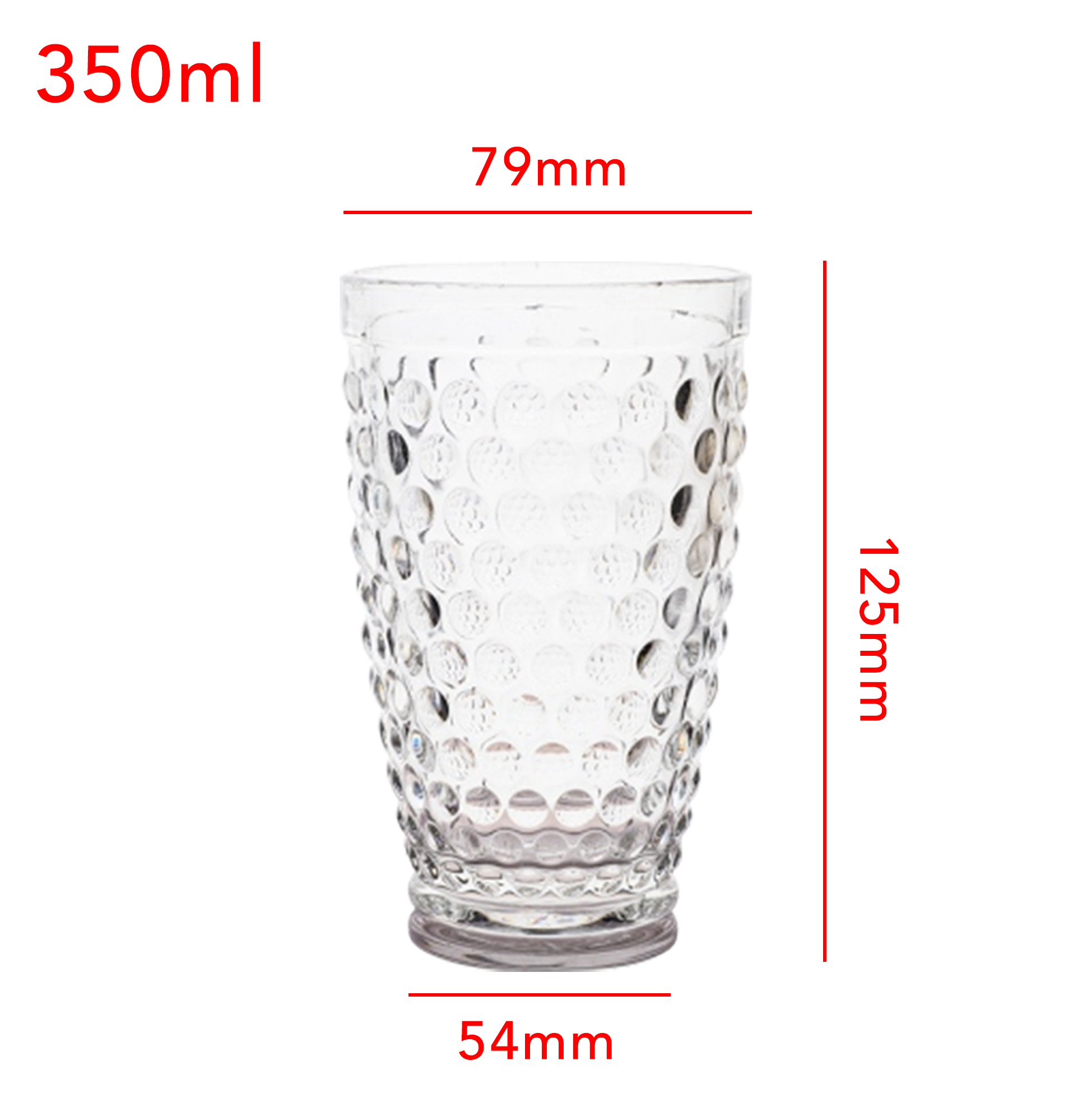 6-Piece Hobnail Water Glass Set