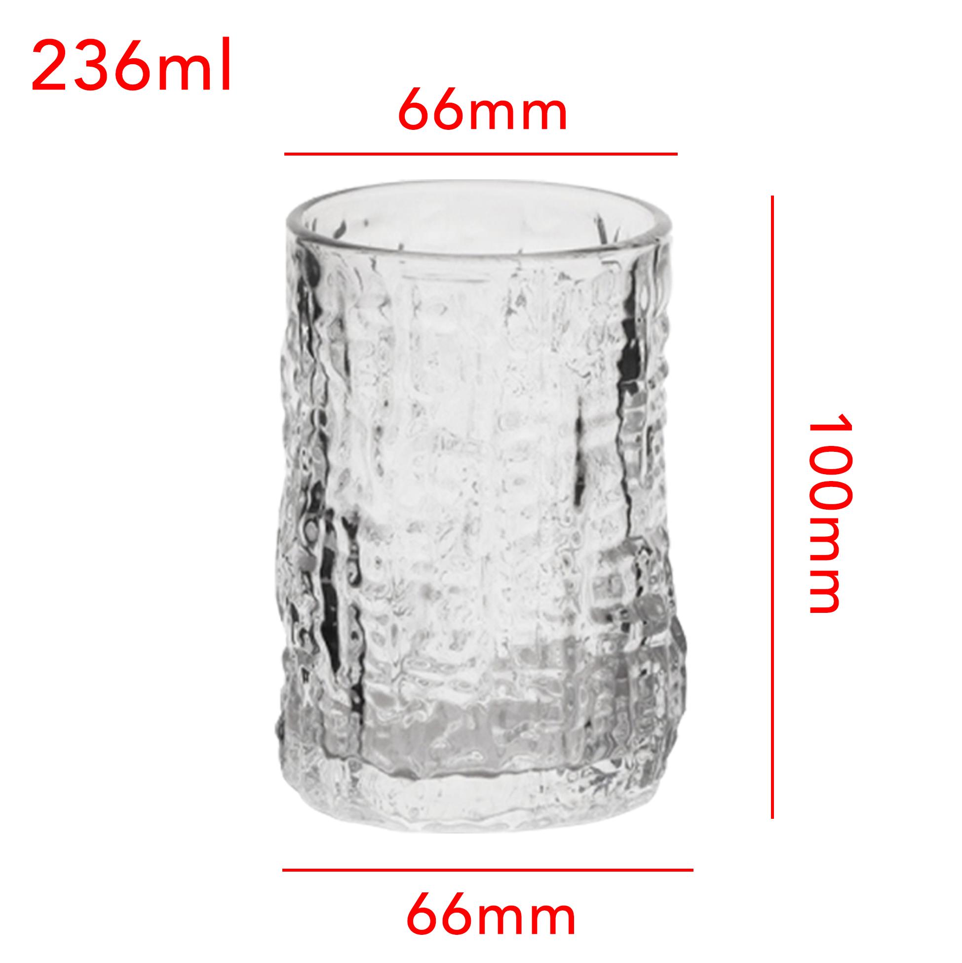 6-Piece Textured Cocktail Glass Set