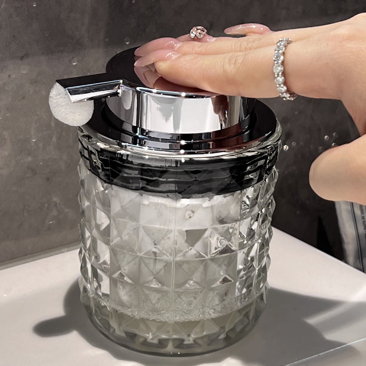 Crystal-Cut Glass Hand Soap Dispenser