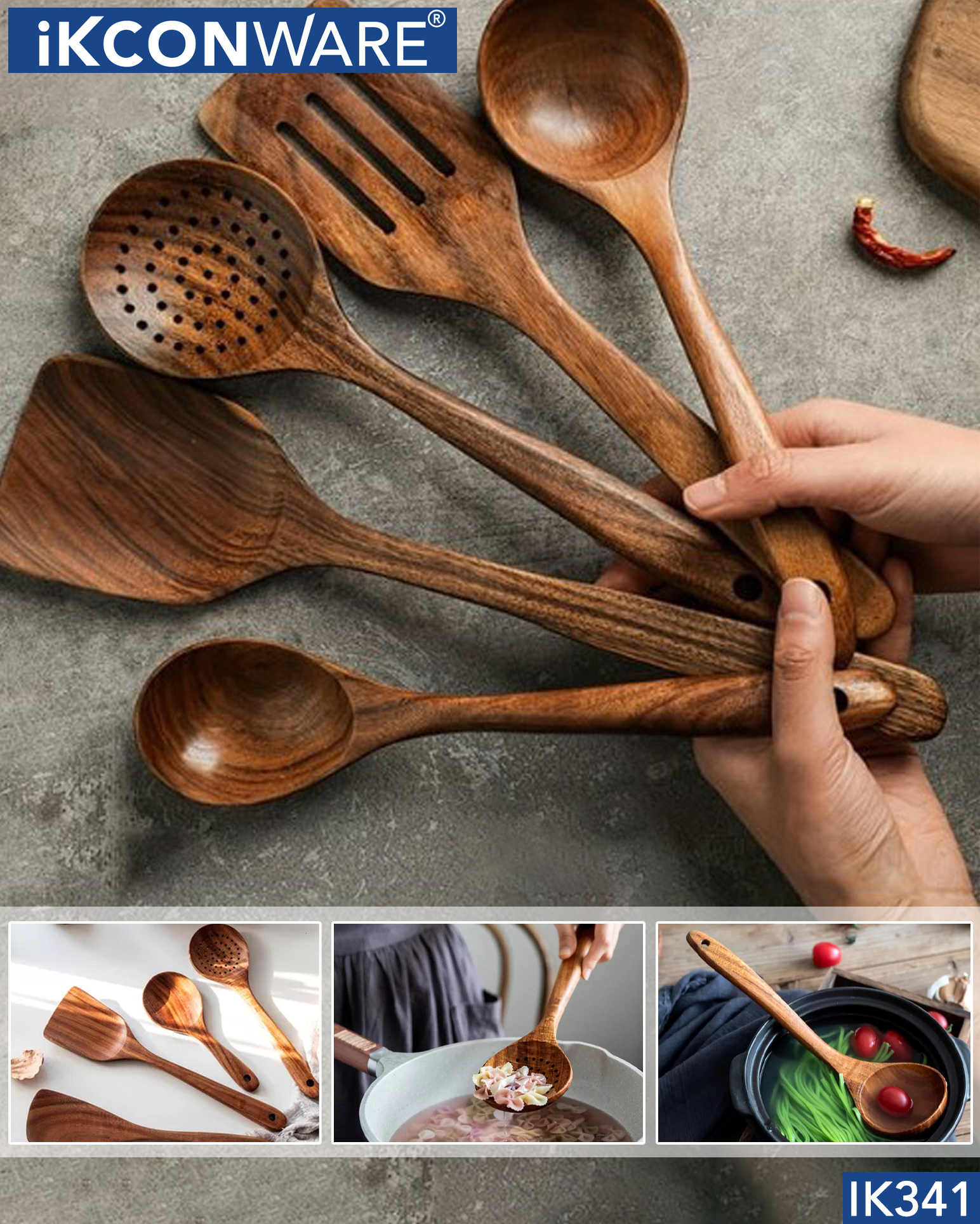 Discover The Perfect 5pcs Wooden Kitchen Utensils Set for Your Cooking Needs