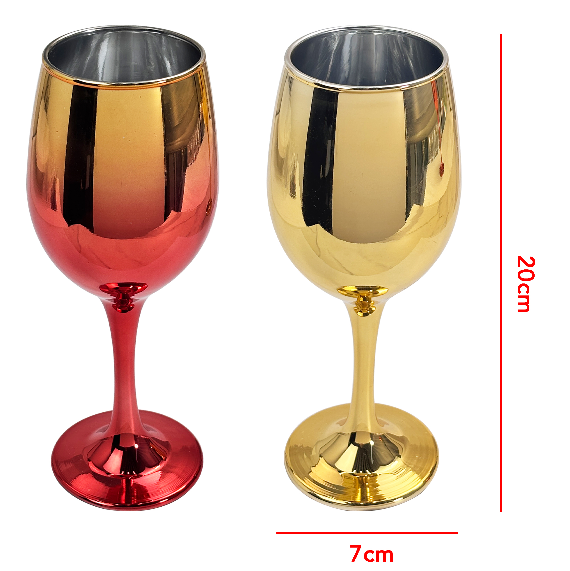 Glass Wine Goblets Set