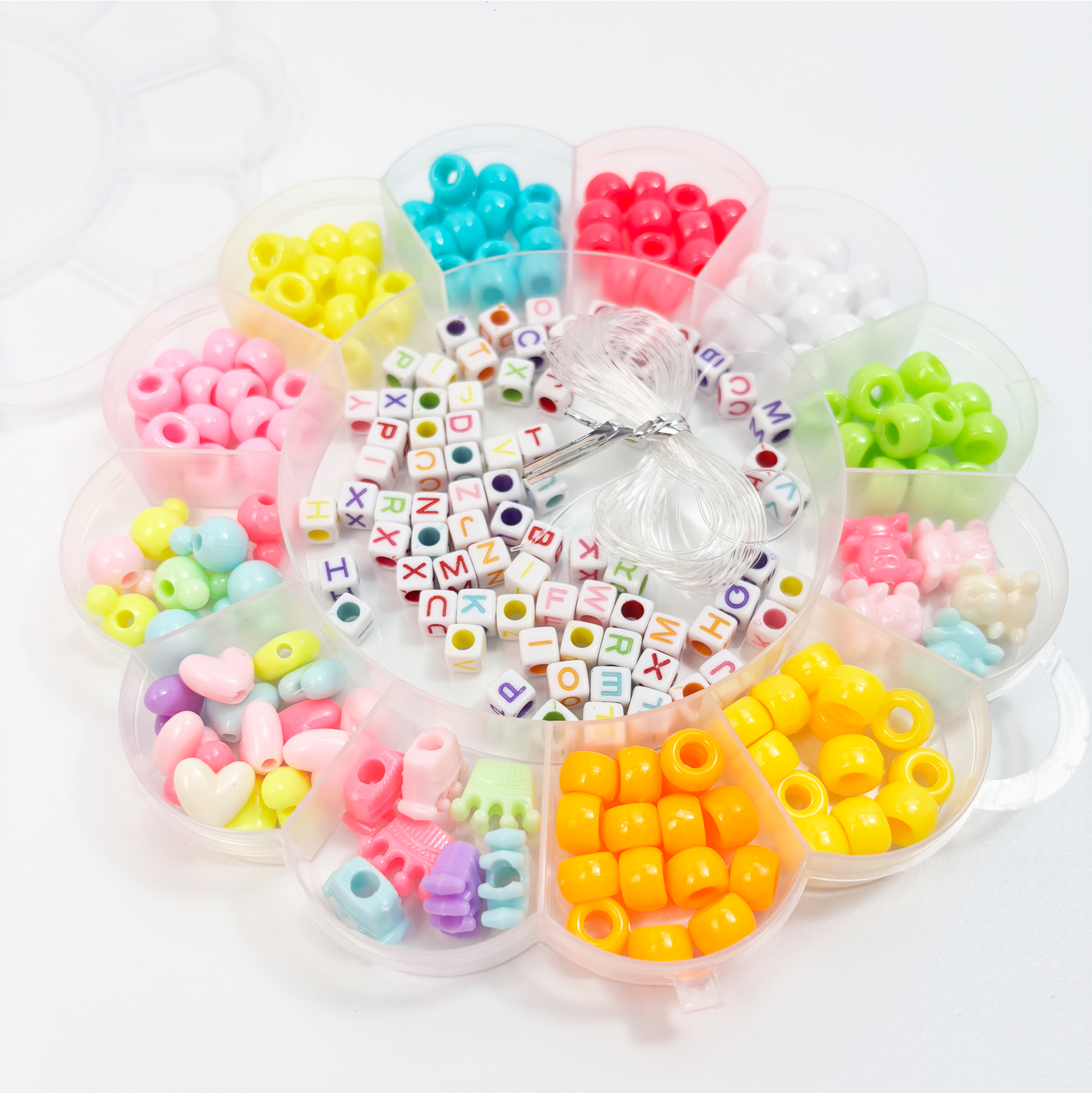 Flower-shaped DIY Jewelry Making Kit for Kids